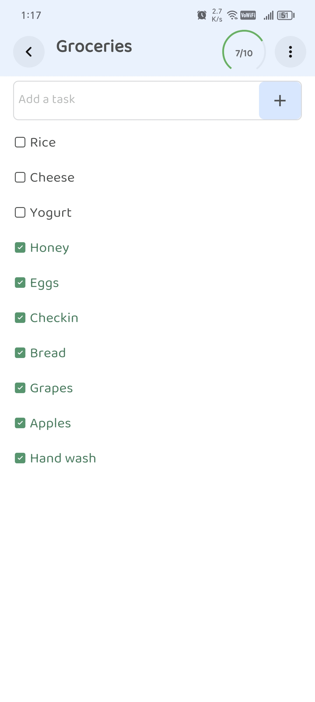 Tasks Screen